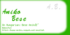 aniko bese business card